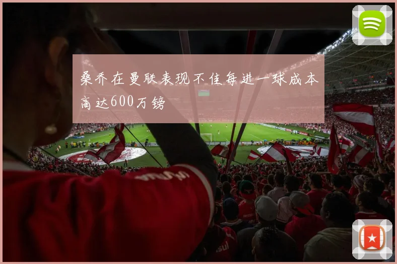 桑乔在曼联表现不佳每进一球成本高达600万镑