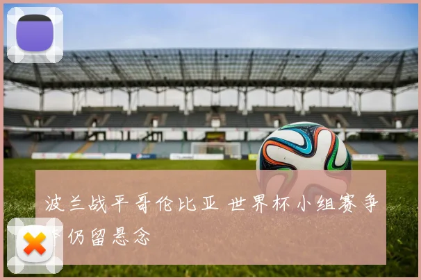 波兰战平哥伦比亚 世界杯小组赛争夺仍留悬念